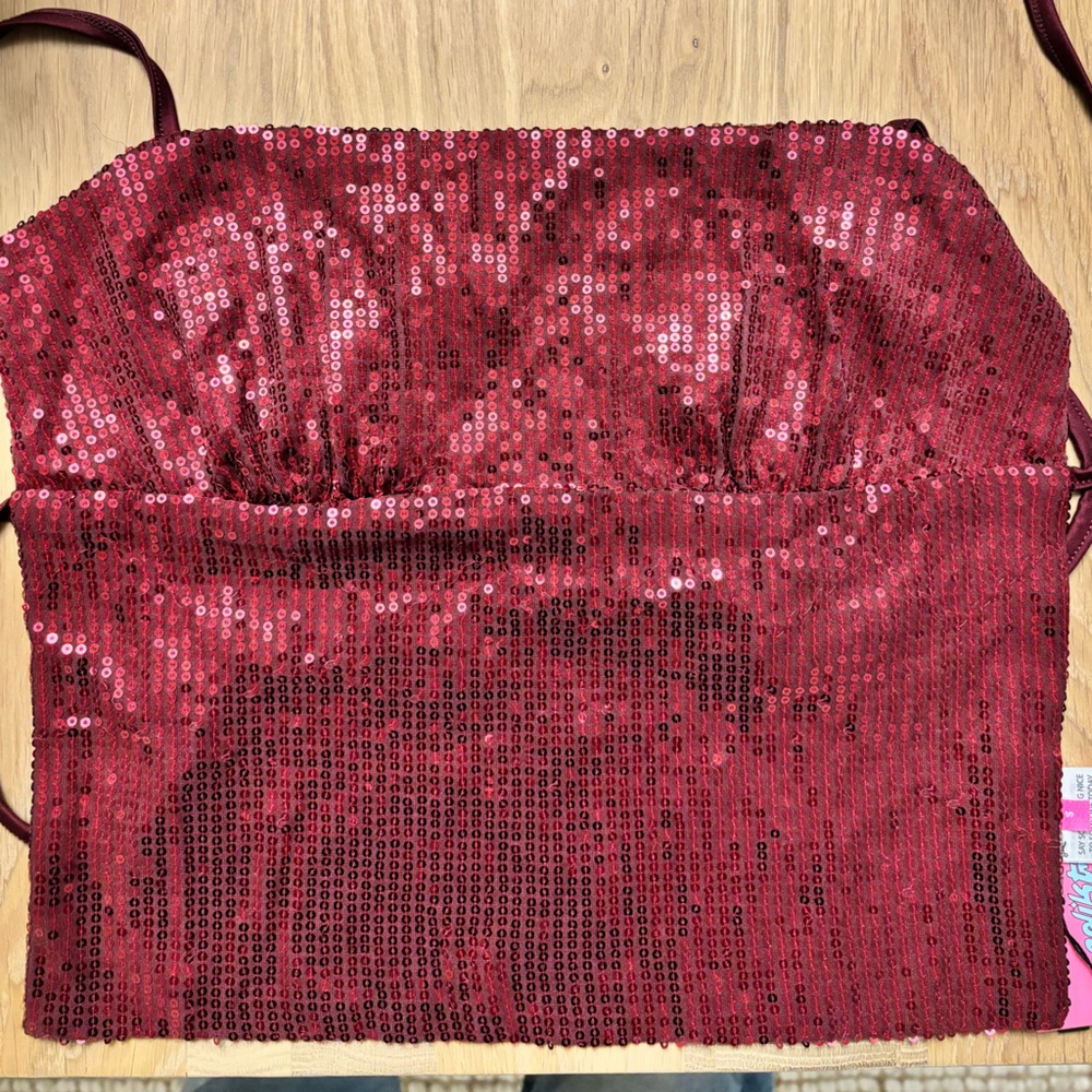 COSMO OPEN BACK SEQUIN TOP